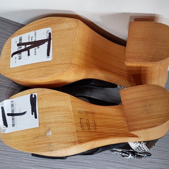 Shellys London Lessty Platform Sandal, Black Leather, Womens Sizes 6.5 & 8.5 - Picture 10 of 10